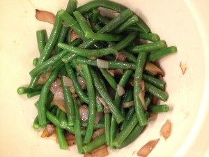 Italian Green Beans, Roasted Shallouts