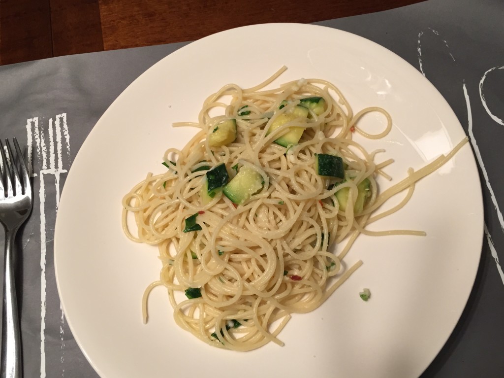 Spaghettini with Oil and Garlic