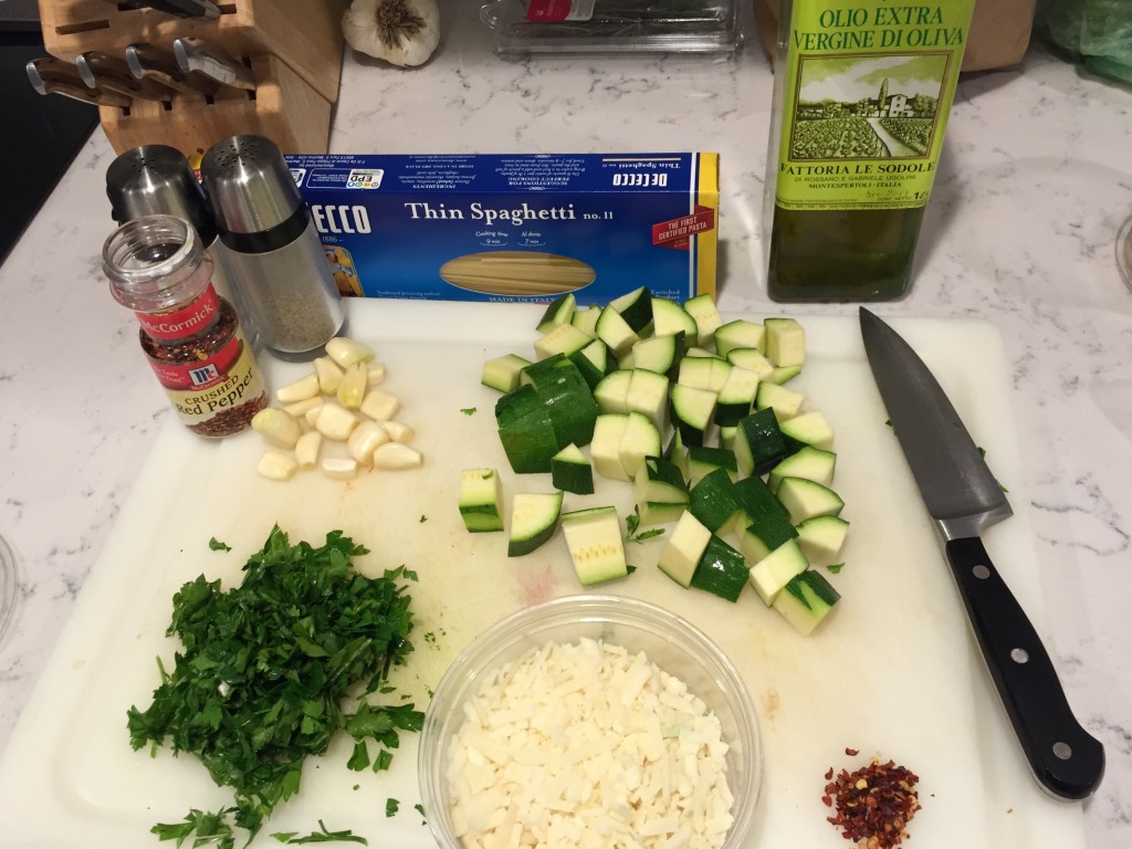 Spaghettini with Olive Oil and Garlic