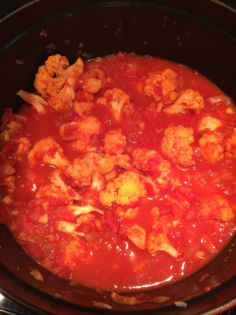 Braised Cauliflower with Tomatoes