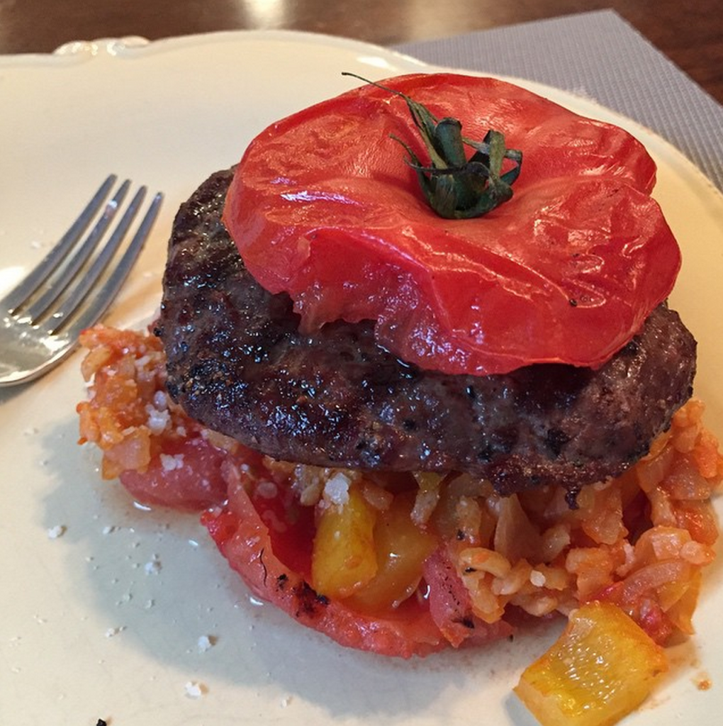 Grilled Stuffed Tomato BurgersGrilled Stuffed Tomato Burgers