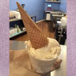 Sea Salt Caramel ice cream cone, Mount Desert Island does so well