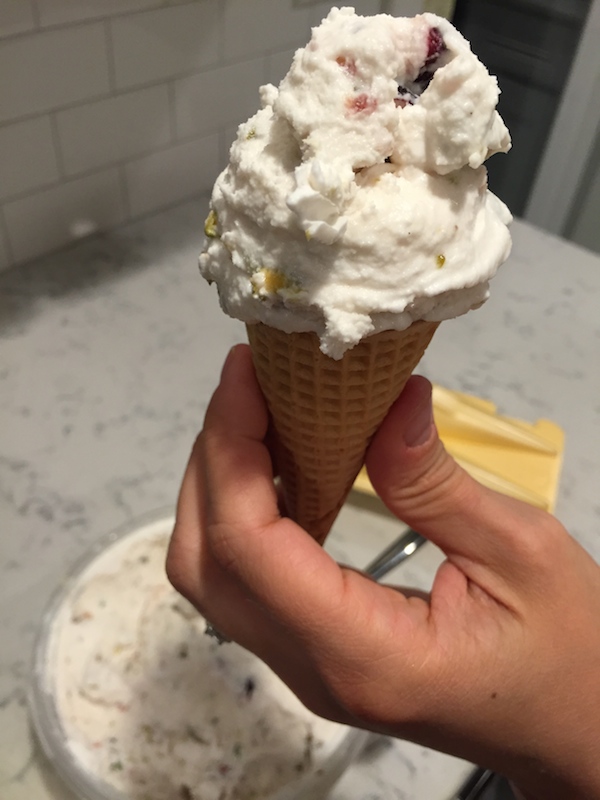 Cherry Pistachio Ice Cream | A Day in the Bite