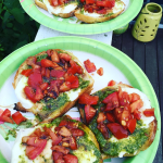 Grilled Mozzarella Melts with Pesto