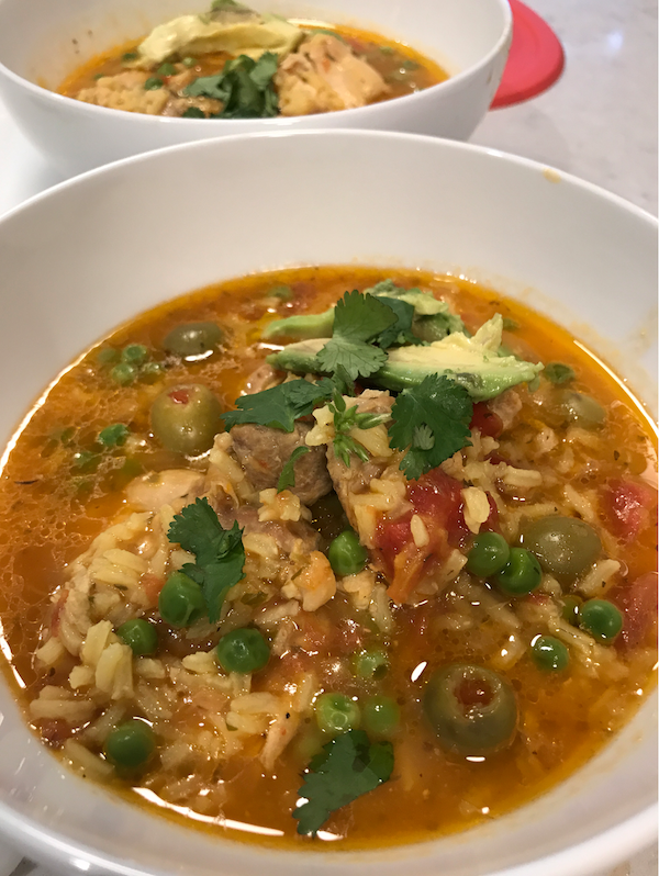 Asopao Puerto Rican style chicken stew